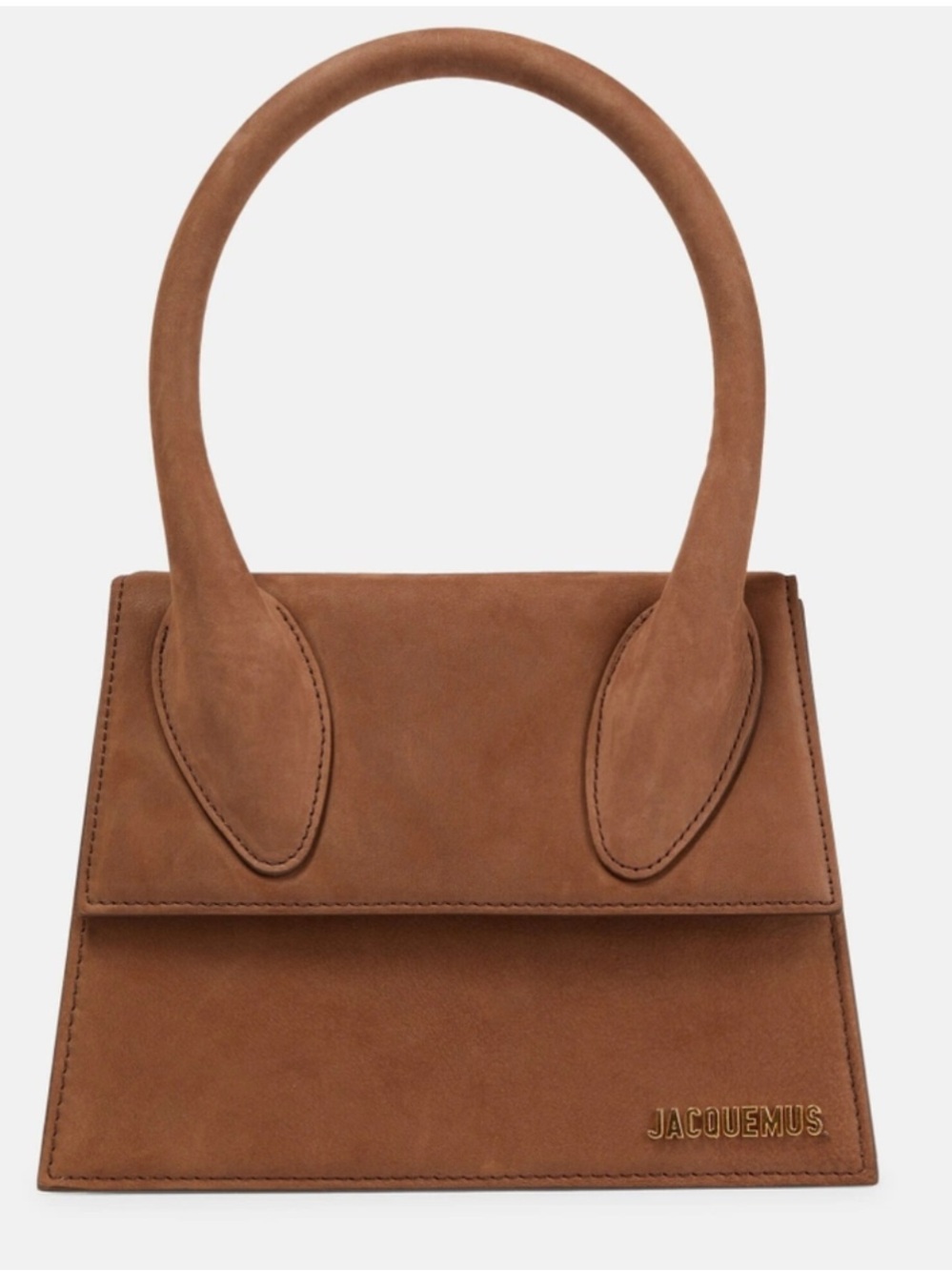NWOT Authentic Jacquemus  Le Grand Chiquito Tan Suede Top-Handle Satchel
